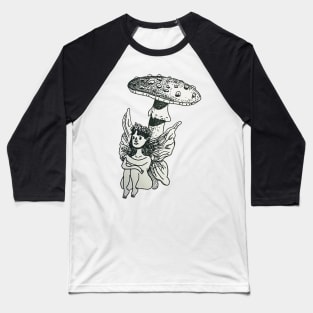 fairy under her mushroom contemplating life Baseball T-Shirt